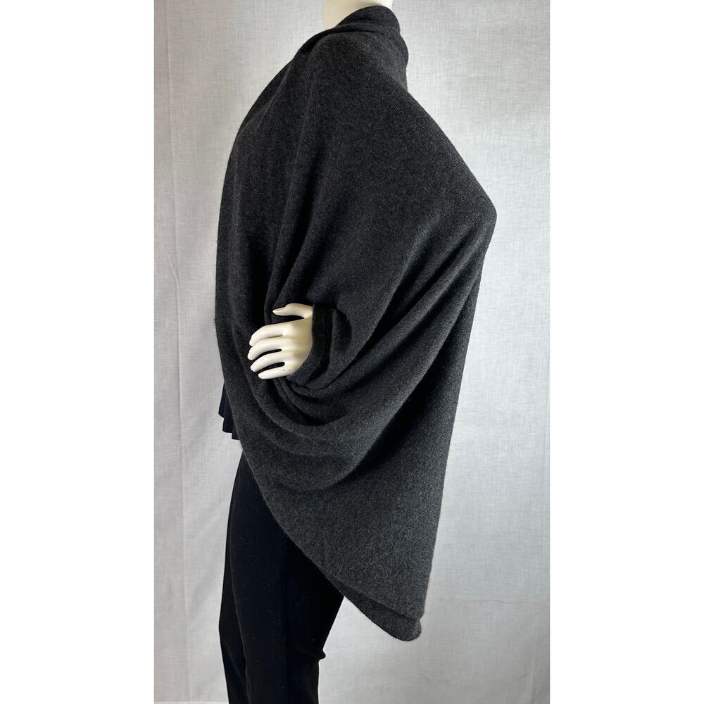 Subtle Luxury Gray Washable Cashmere Cocoon Cardigan Sweater O/S - Picture 5 of 6